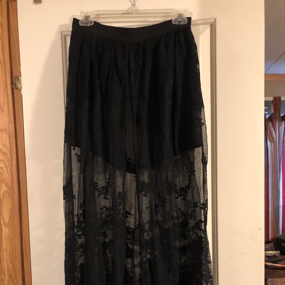 Black Lace Skort